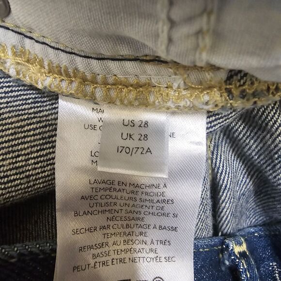 Free People We The Free Size 28 Raw Chewed Hem Distressed Button Fly Denim Jeans - Picture 10 of 15